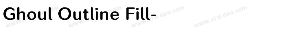 Ghoul Outline Fill字体转换